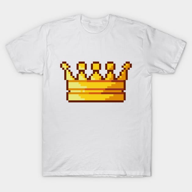 king's crown pixel T-Shirt by Poulpimousse